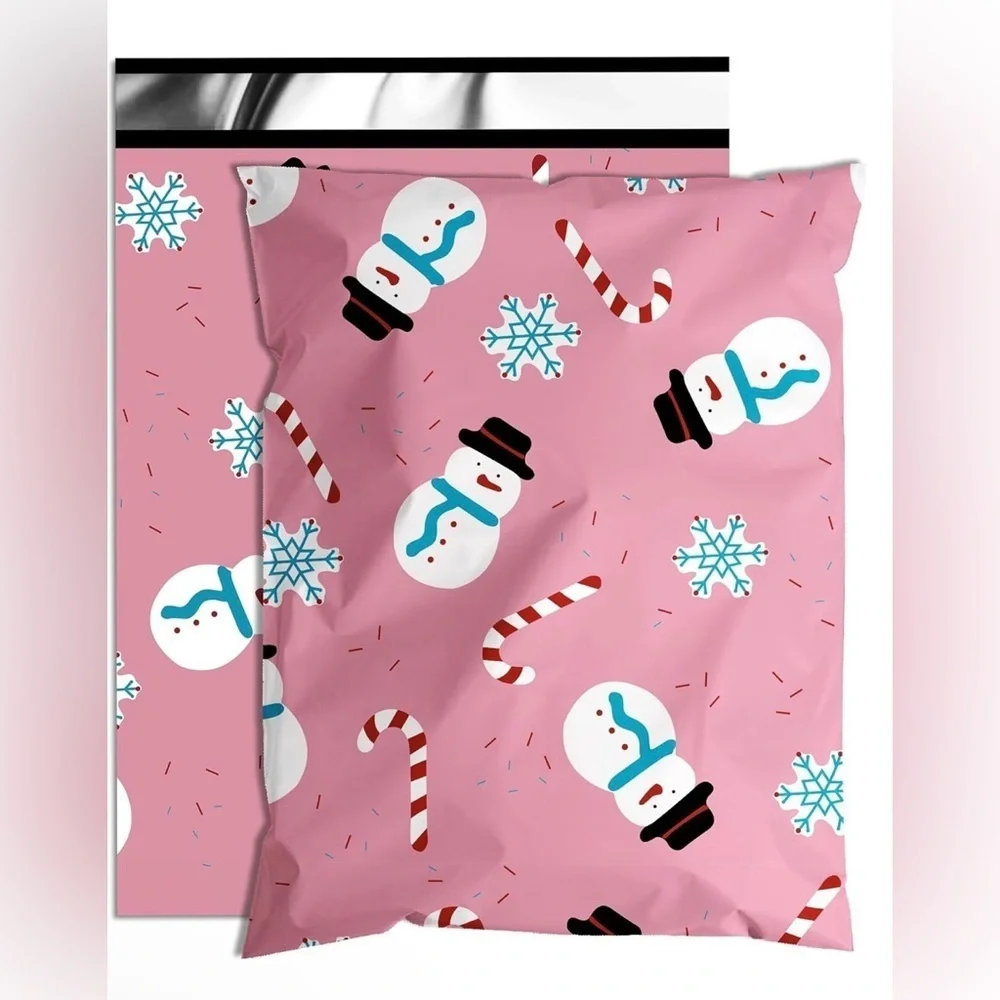 Christmas Snowmen Polymailer Bags 10pc 10x13in